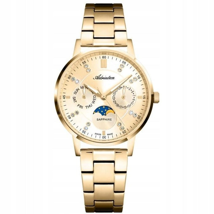 Women's watch Adriatica A3834.1191QF ZIRCONS gold