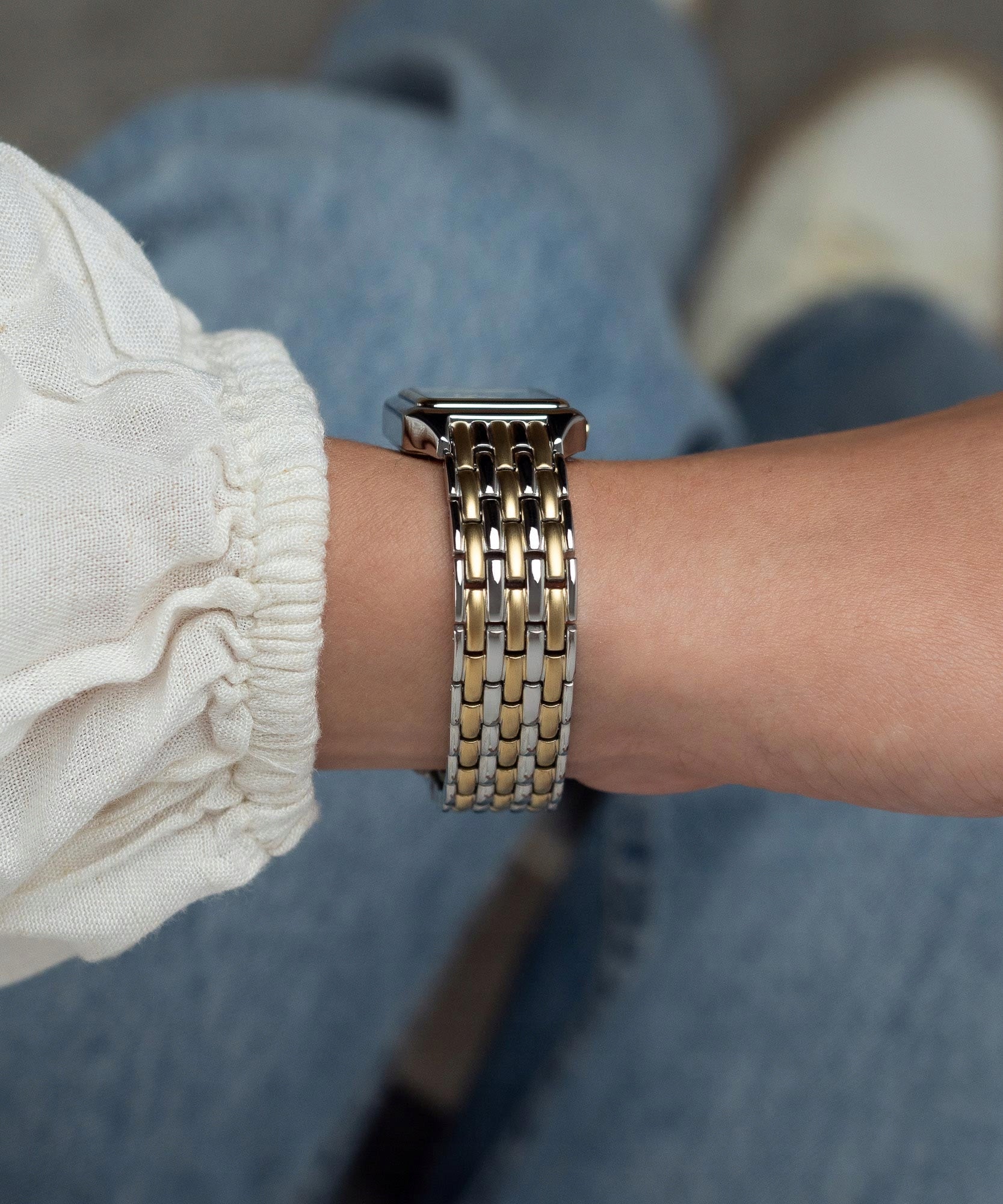 Women's watch BOWA Barcelona White Silver-Gold Steel 23 Brand Bowa