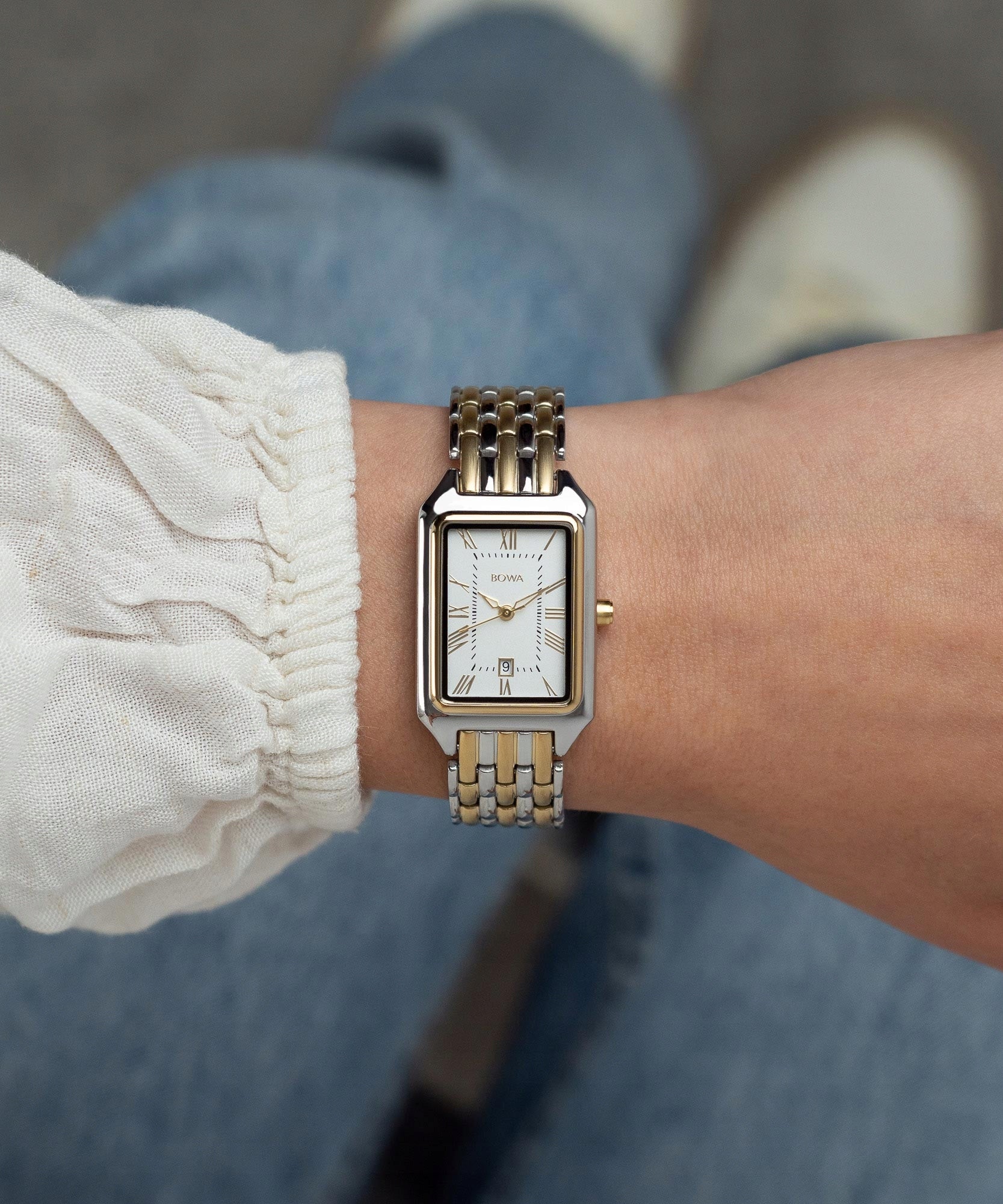 Women's watch BOWA Barcelona White Silver-Gold Steel 23 Packaging status original