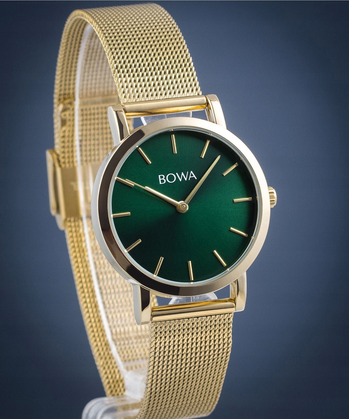 Women's watch BOWA Tokyo Green Gold Mesh 33 Bowa-TO334-04-164M Packaging status original
