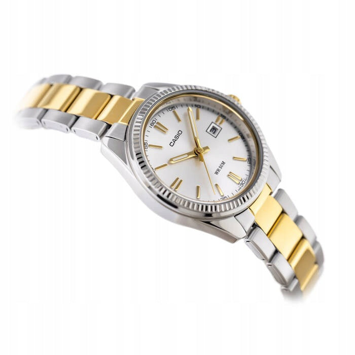 Women's watch CASIO LTP-1302PSG-7AVEG (zd545a) + BOX + ENGRAVING Functions date display neobrite waterproof
