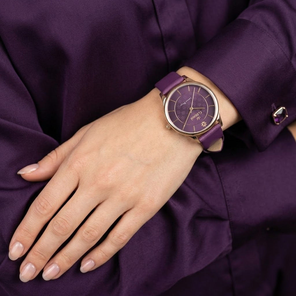 Women's watch G. Rossi LEATHER STRAP DECORATIVE DIAL + ENGRAVING Packaging status original