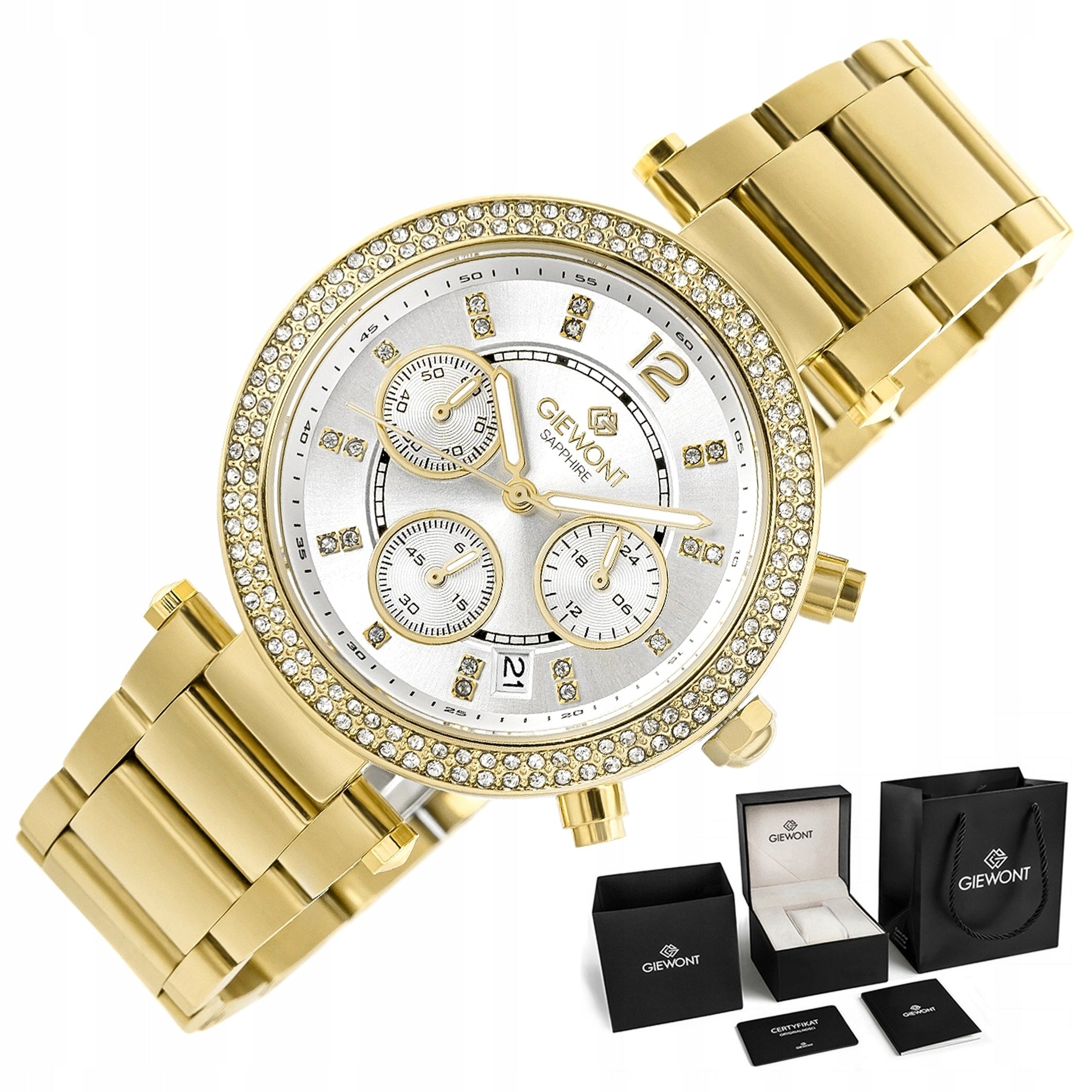 Women's watch Giewont Bracelet Sapphire Elegant GW3380 + BOX + ENGRAVING