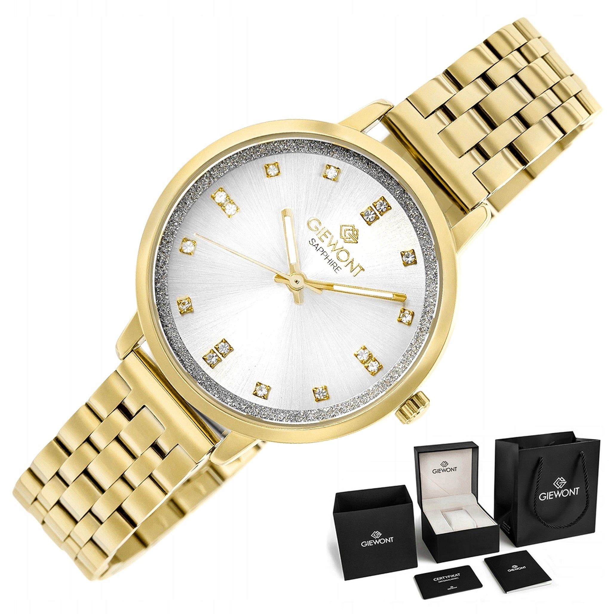 Women's watch Giewont Bracelet Sapphire Elegant GW7370 + BOX + ENGRAVING