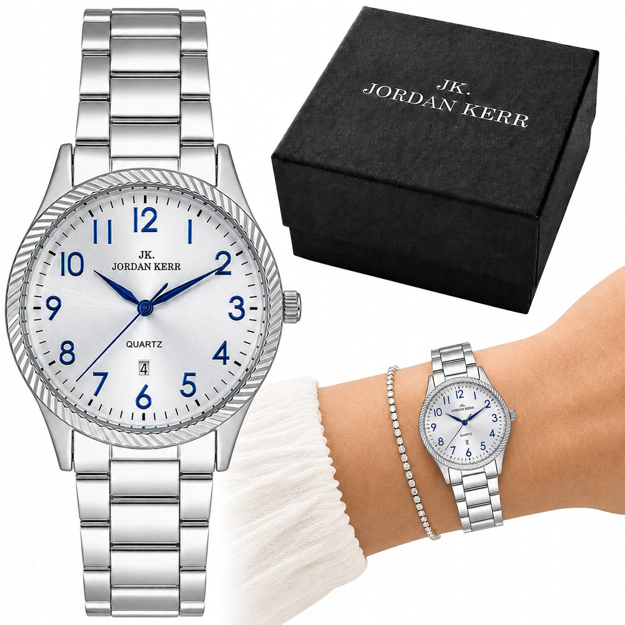 Women's watch Jordan Kerr Stella elegant model on bracelet silver
