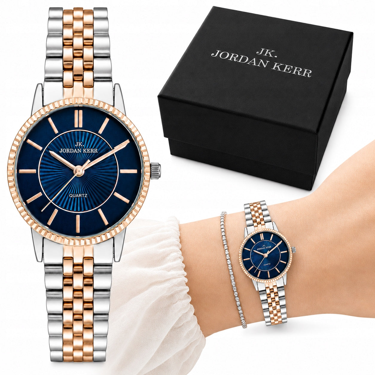 Women's watch Jordan Kerr feminine accessory for many stylizations sapphire