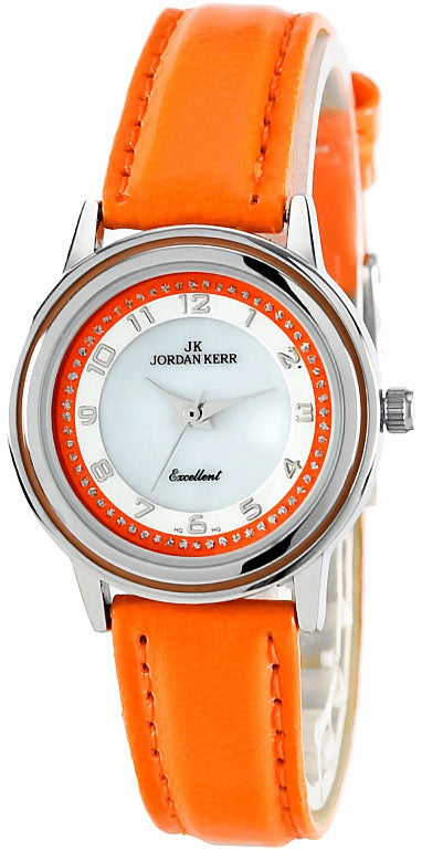 Women's watch Jordan Kerr silver strap white analog dial
