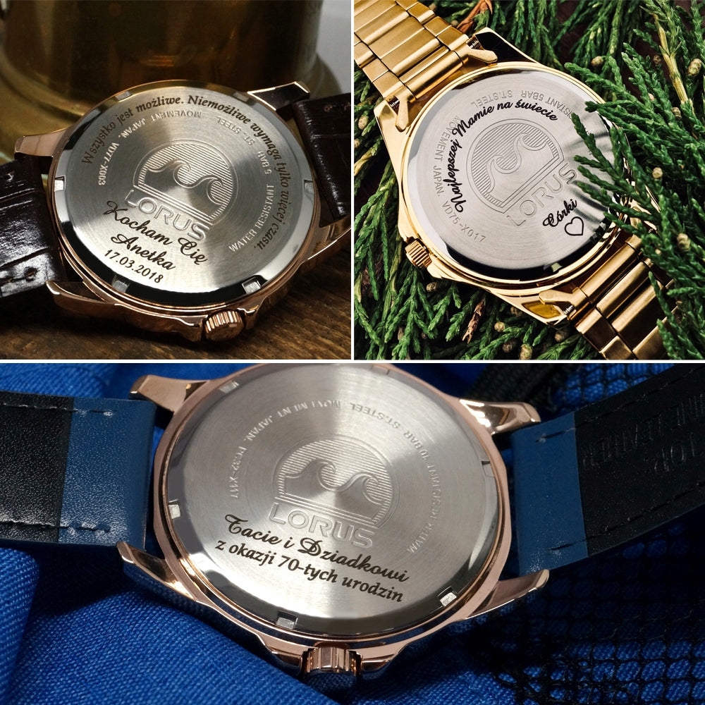 Women's watch Lorus RJ204CX9 gold Batteries included yes