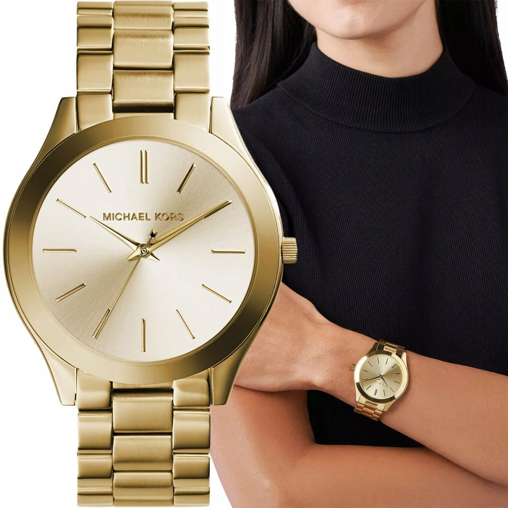Women's watch Michael Kors MK3179 Slim Runway gold gift for woman