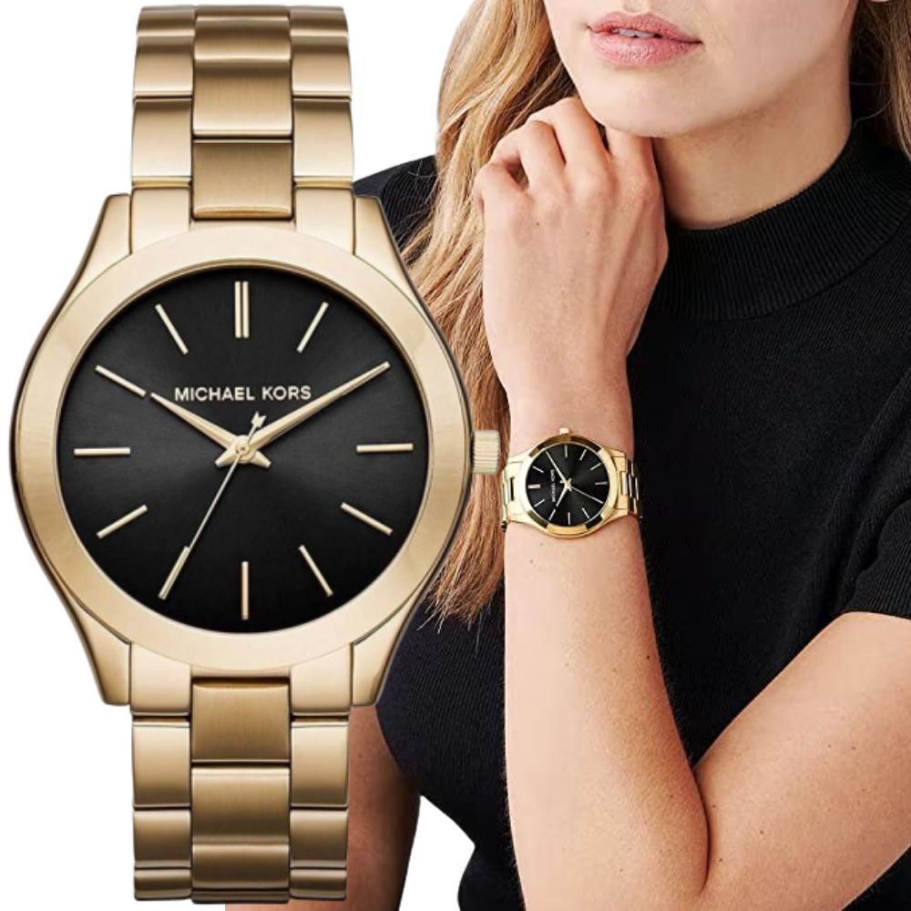 Women's watch Michael Kors MK3478 Slim Runway gold gift idea