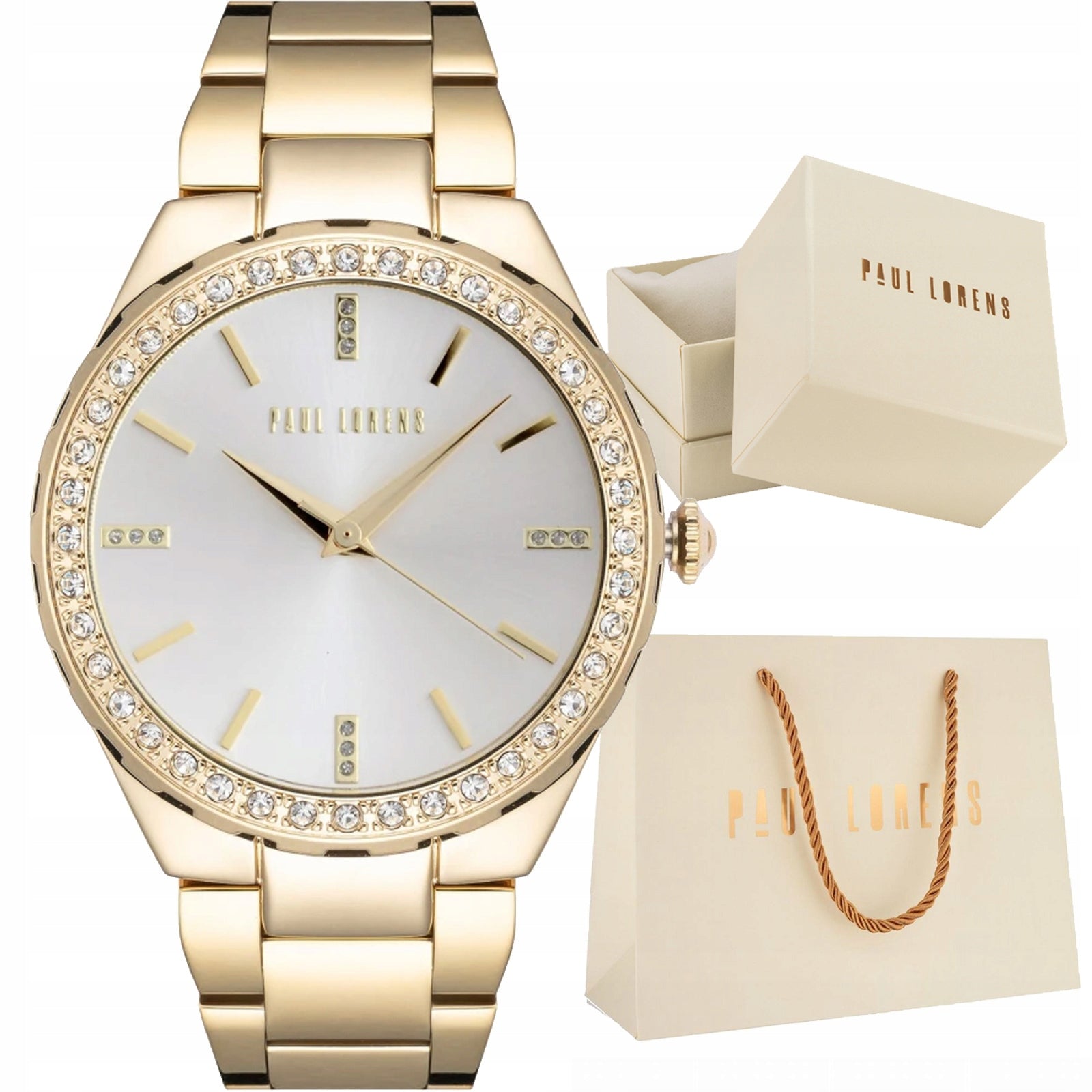 Women's watch Paul Lorens 9656B3-3D1 ELEGANT WITH ZIRCONS-for woman