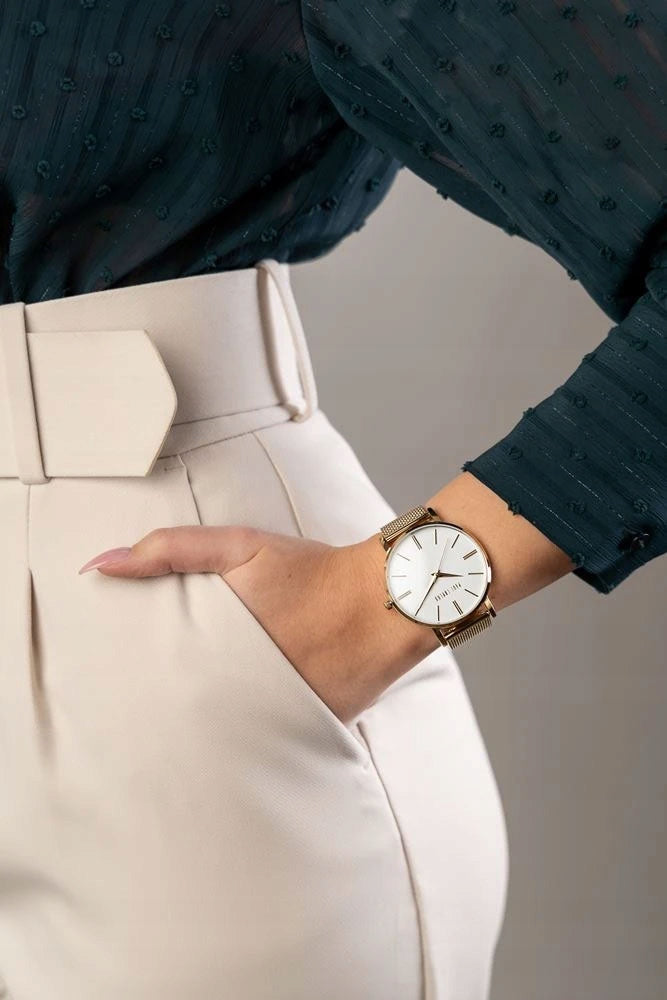 Women's watch Paul Lorens JULIE beige strap + mesh Packaging status original