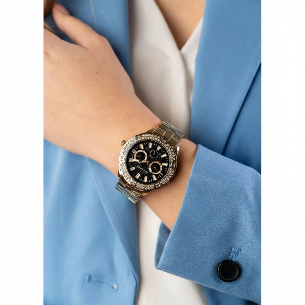Women's watch Paul Lorens NAOMI elegant RHINESTONEs data box +ENGRAVING Brand Paul Lorens