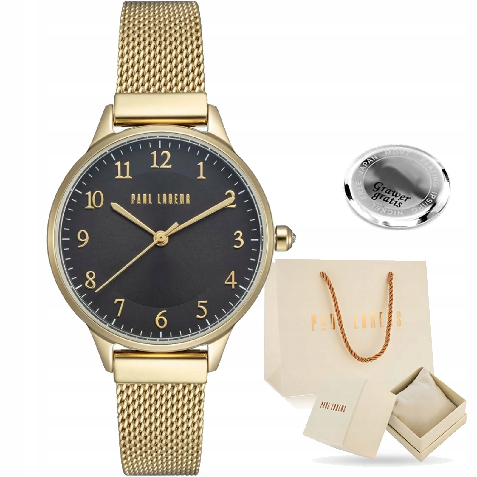 Women's watch Paul Lorens RAFINA with numbers gift + ENGRAVING