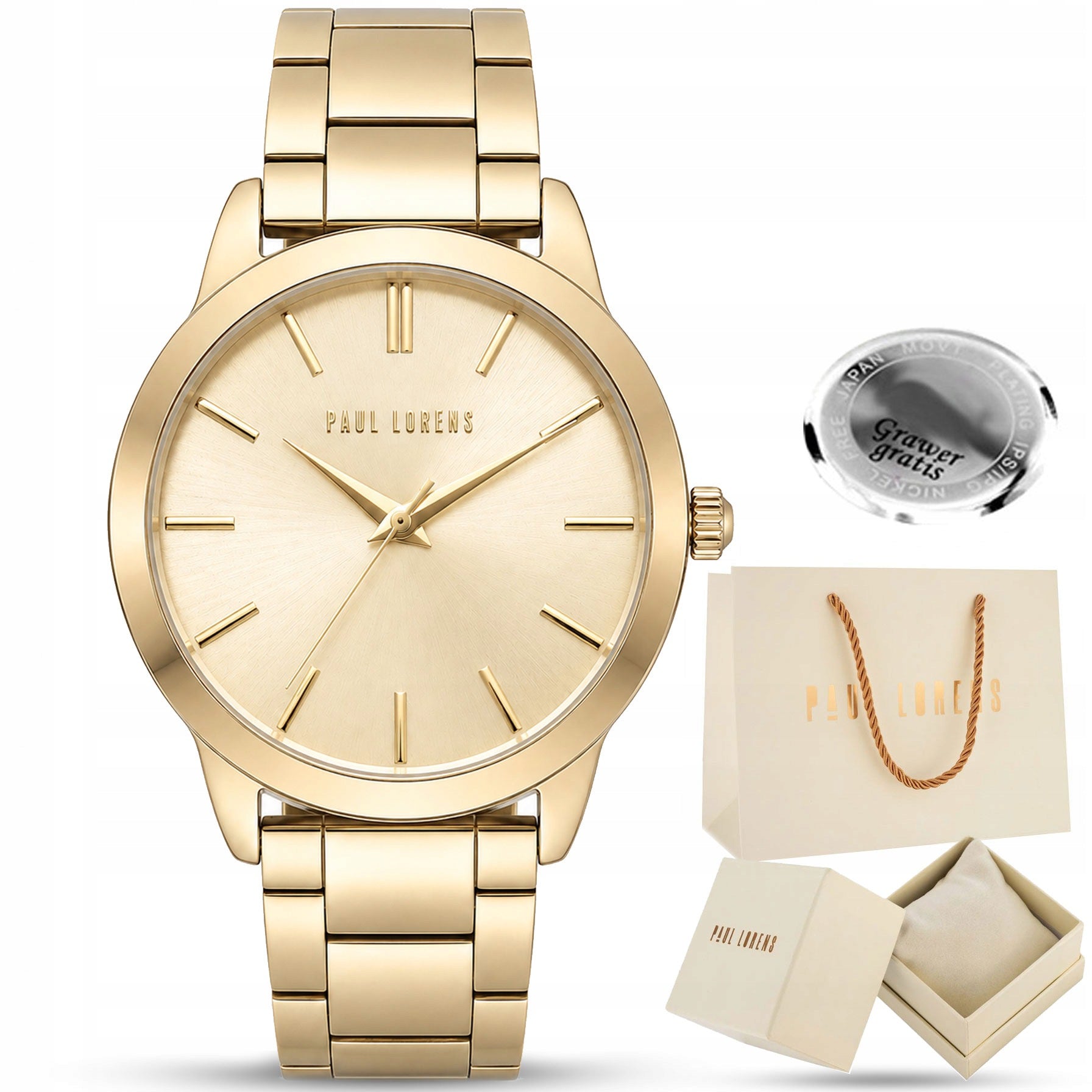 Women's watch Paul Lorens STIVA on bracelet elegant classic WITH ENGRAVING