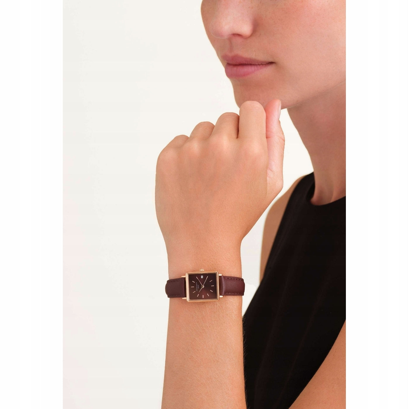 Women's watch ROSEFIELD Small Brown Leather Strap Classic Gift 24mm Brand Rosefield