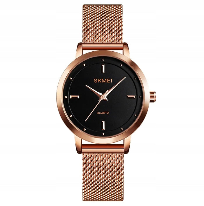 Women's watch SKMEI analog bracelet black silver copper Brand Skmei