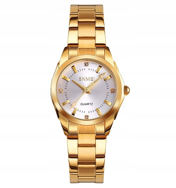 Women's watch / SKMEI / bracelet / analog / silver / gold