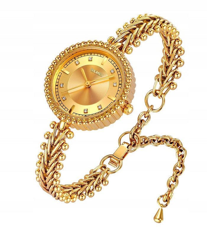 Women's watch SKMEI chain bracelet gold silver elegant Packaging status original