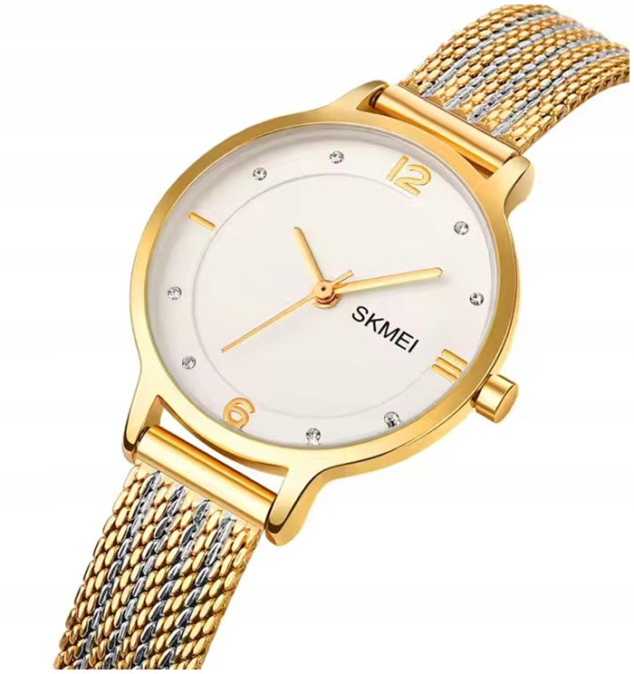 Women's watch / SKMEI / elegant / bracelet / silver / gold