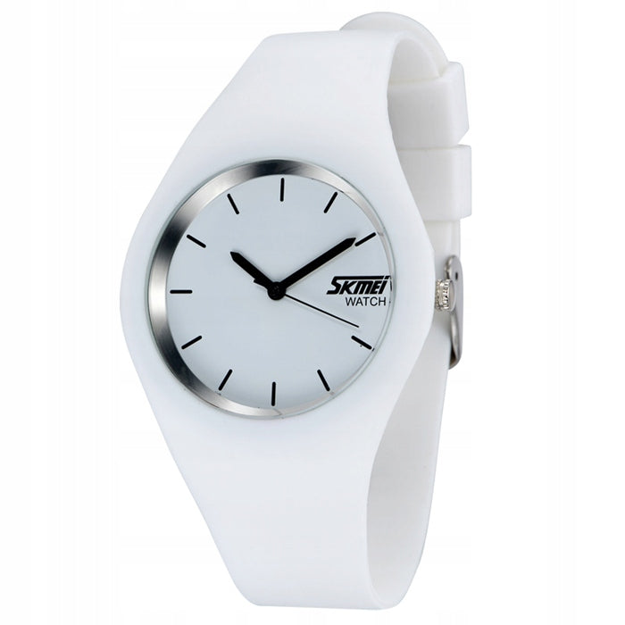 Women's watch SKMEI hand silicone strap black white red Brand Skmei