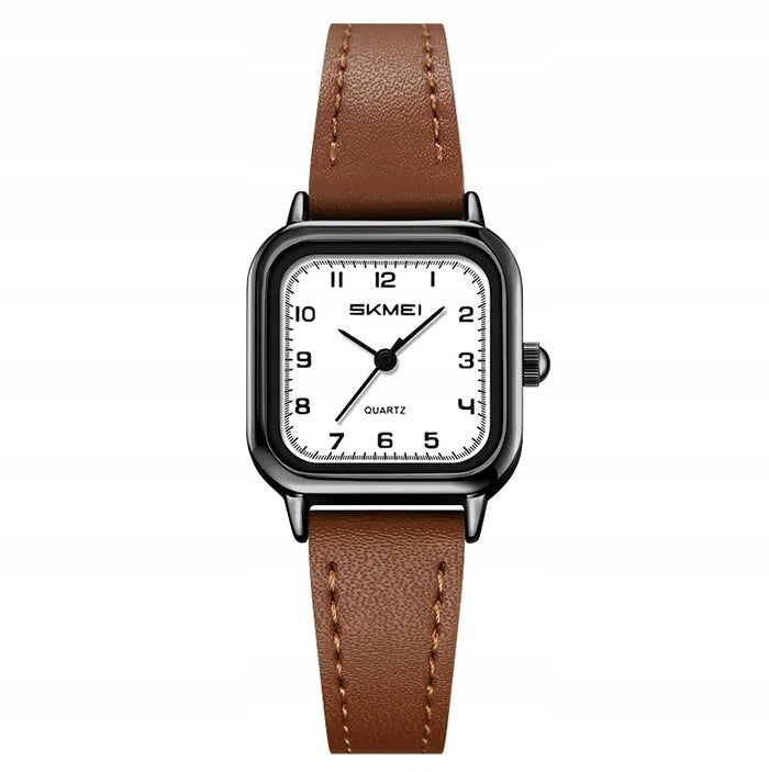 Women's watch SKMEI leather hand strap readable dial
