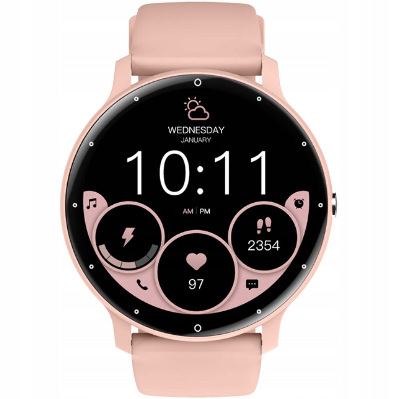 Women's watch SMARTWATCH Rubicon PINK CONNECTION DIALS STEPS SLEEP