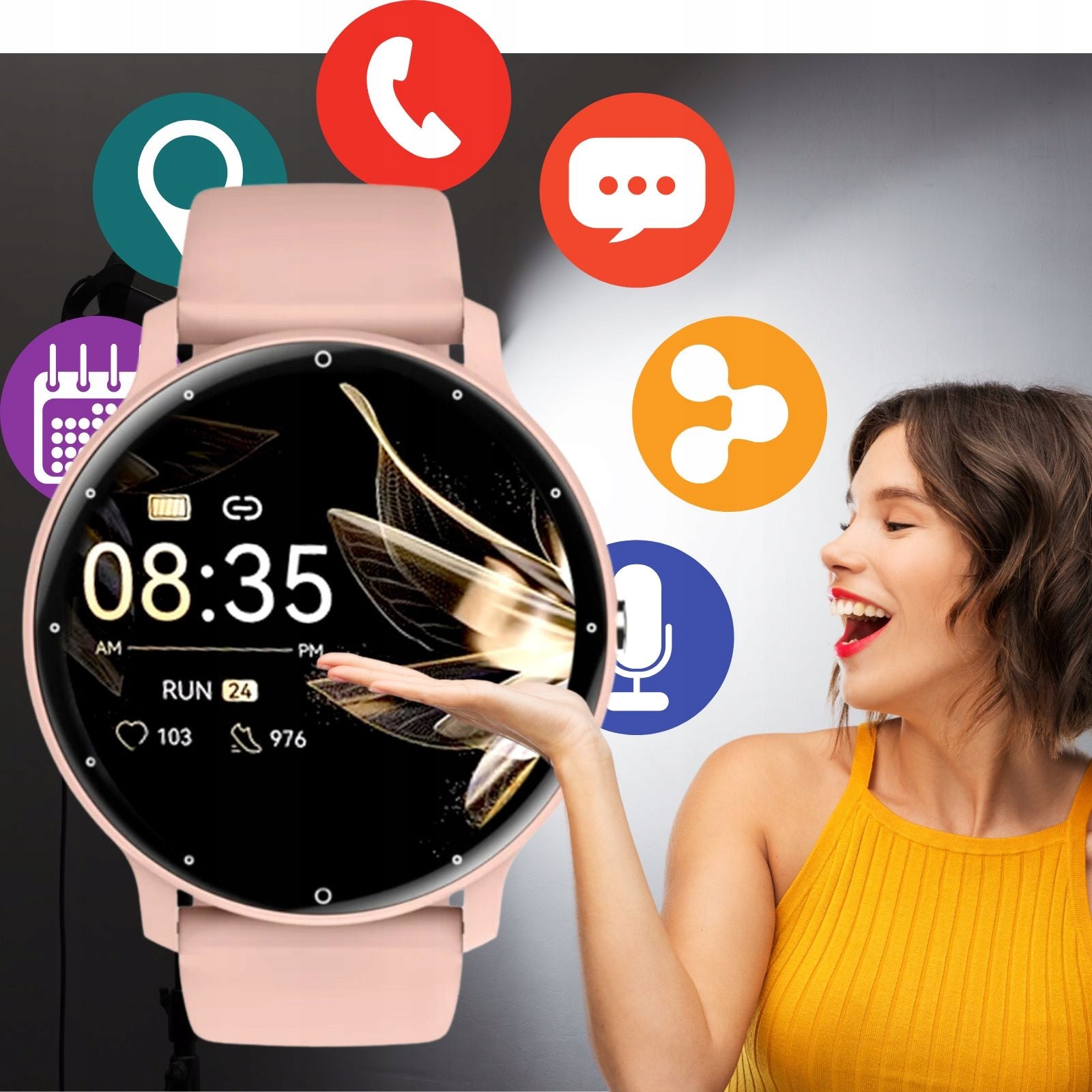 Women's watch SMARTWATCH Rubicon TALK SMS PULS Brand Rubicon