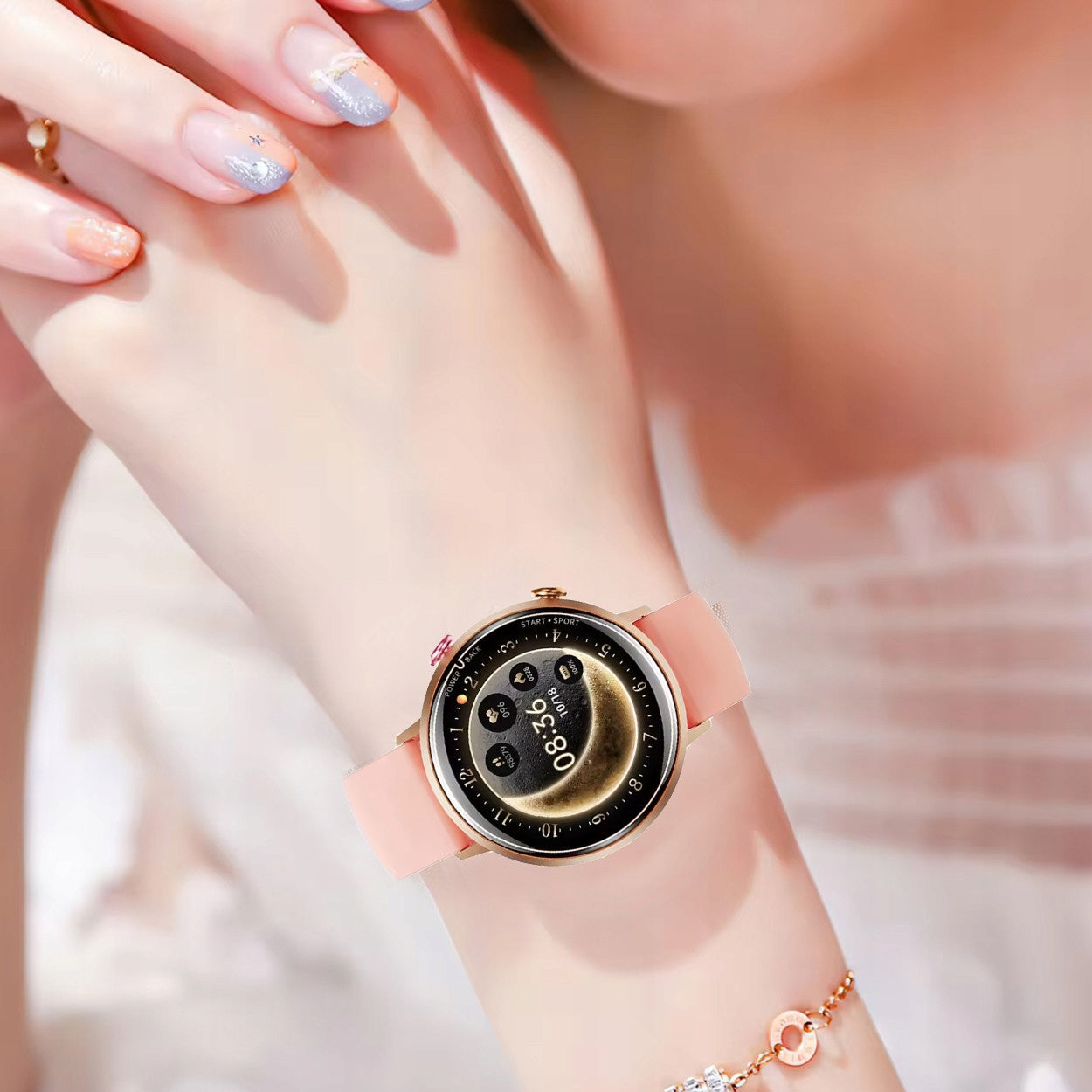 Women's watch SMARTWATCH Rubicon WATERPROOF FOR SWIMMING AMOLED 2 STRIPES Brand Rubicon