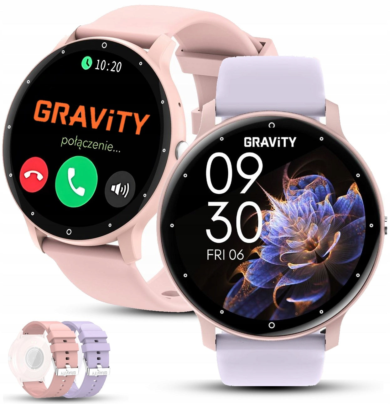 Women's watch SMARTWATCH SMS STEPS PULSE POLISH MENU