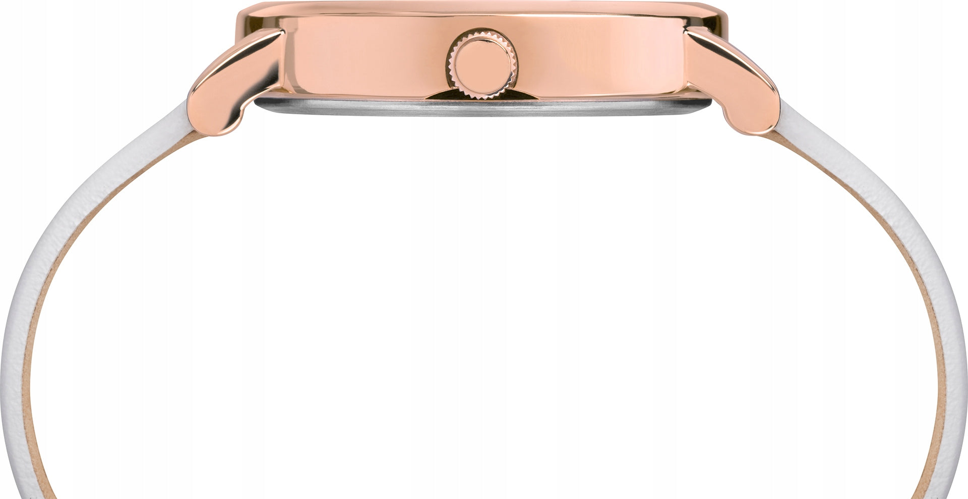 Women's watch TIMEX with crystals elegant gold on white strap Brand Timex
