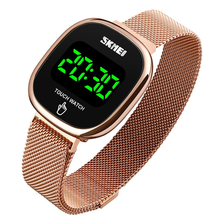 Women's watch bracelet readable dial touch screen LED