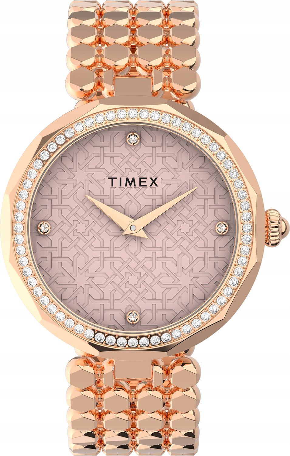 Women's watch gold bracelet TIMEX with zircons