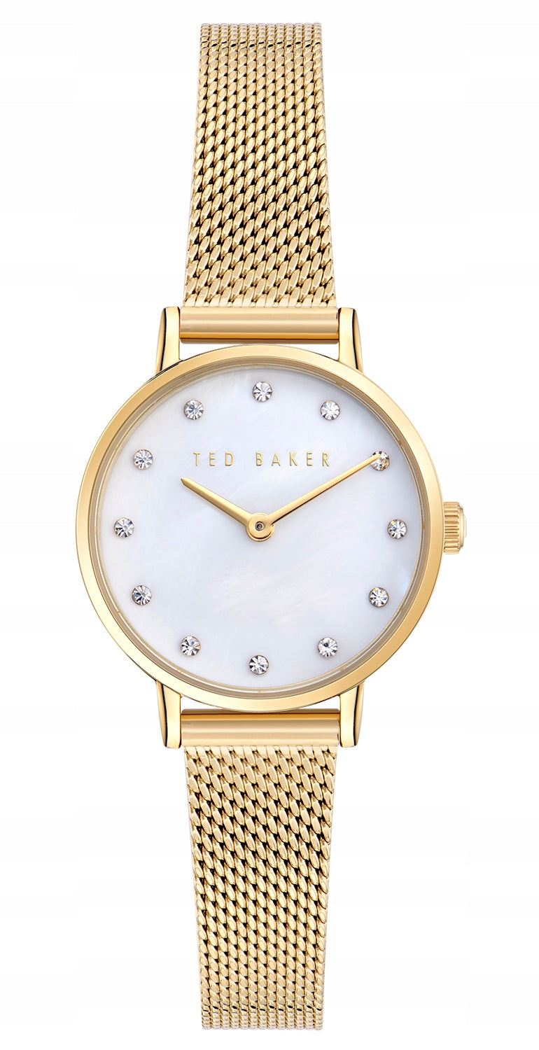 Women's watch gold on bracelet TED BAKER STACIIE elegant rhinestones