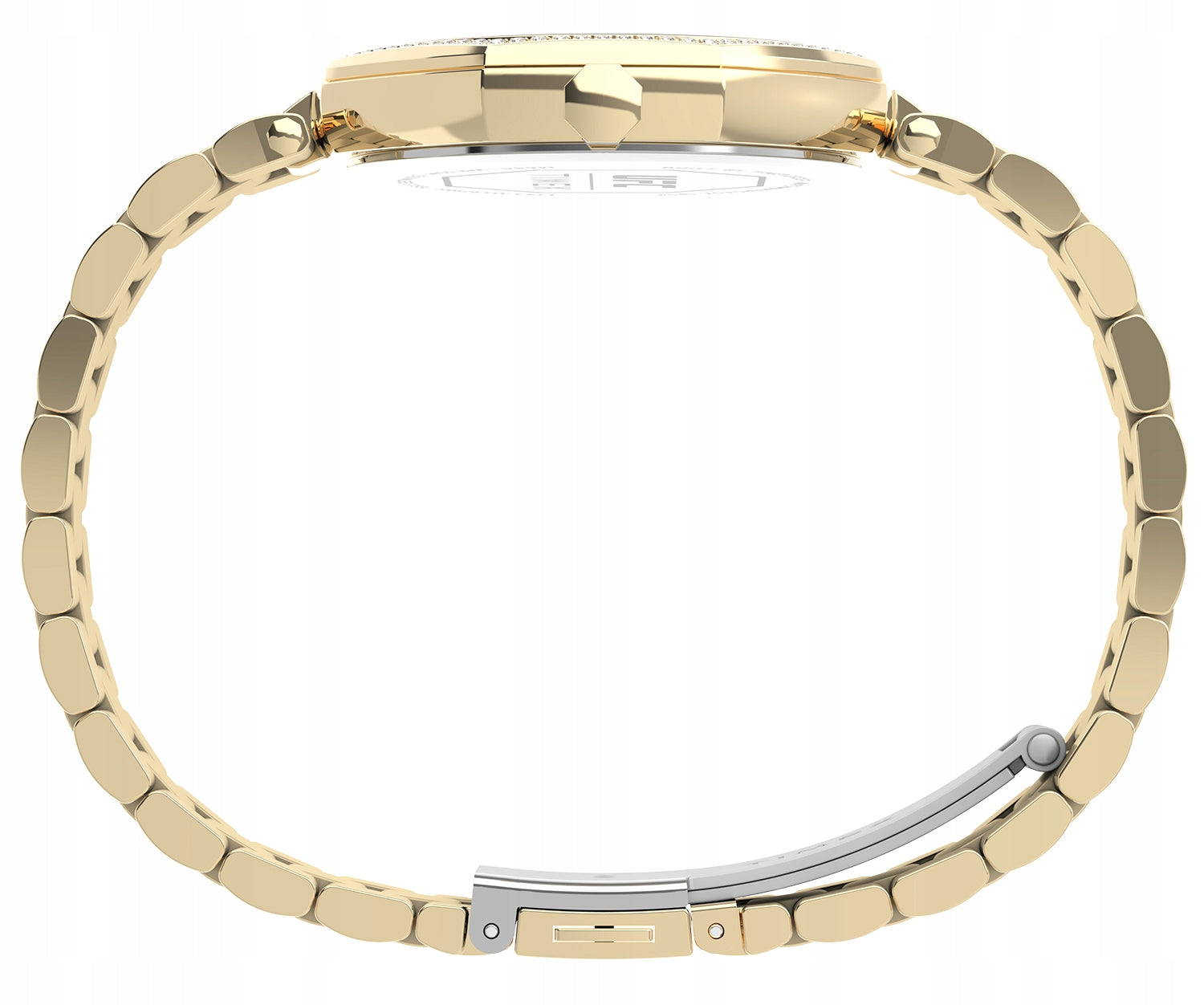Women's watch gold on bracelet TIMEX UFC STREET with zircons WR50 Brand Timex