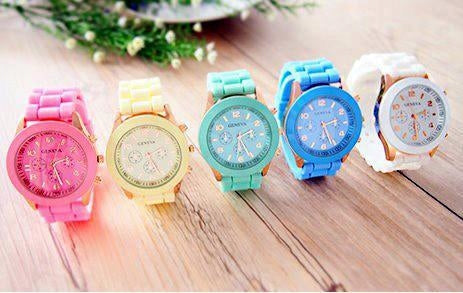 Women's watch on silicone bracelet in a box