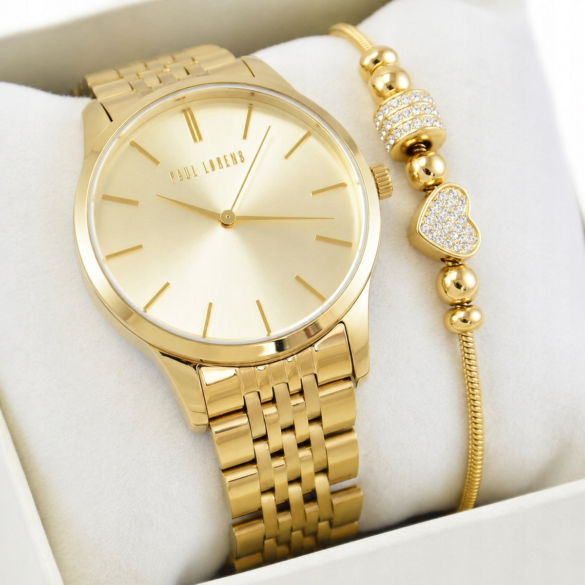 Women's watch set Paul Lorens ILARIA steel bracelet - WITH ENGRAVING