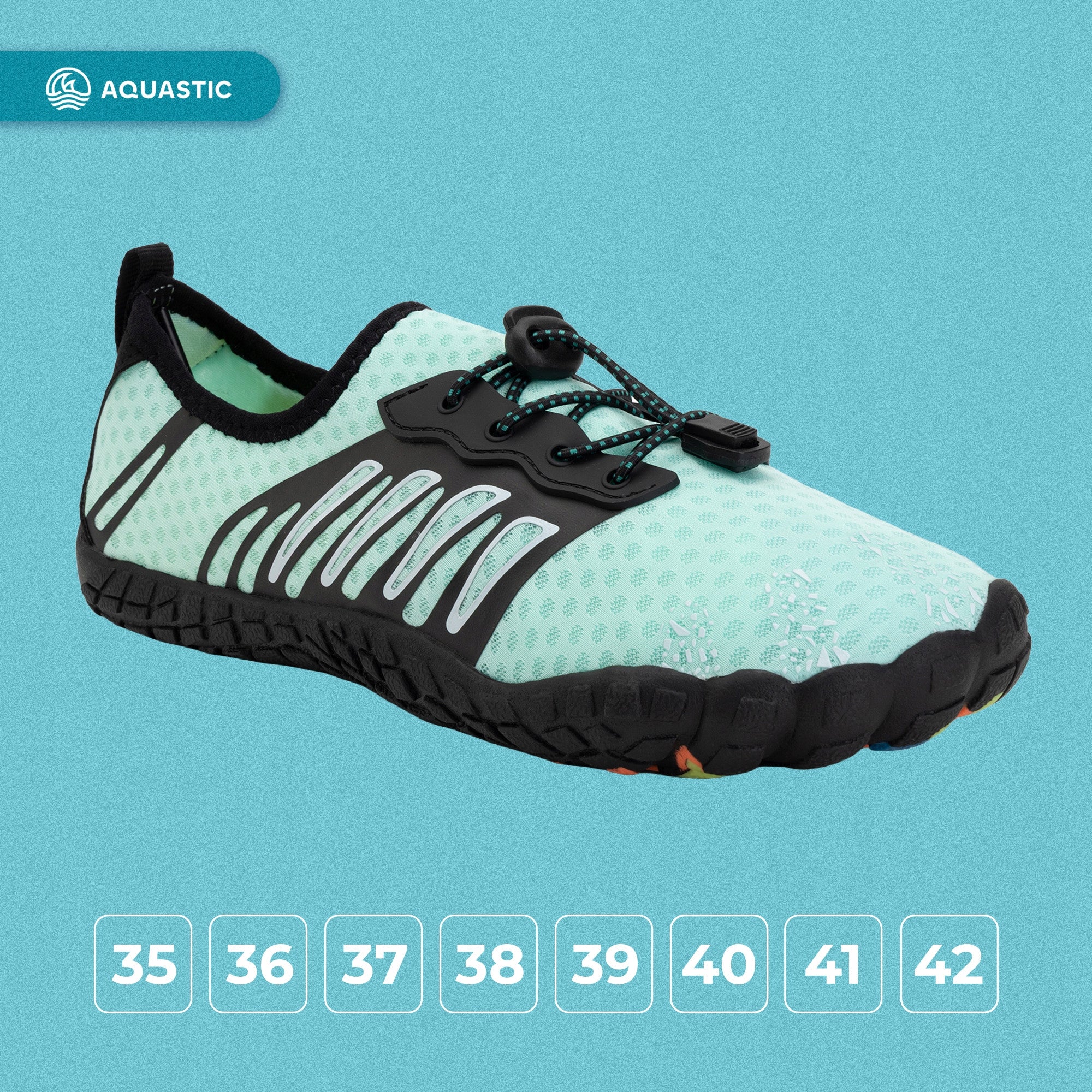 Women's water shoes AQUASTIC WS120 turquoise FOR BEACH ECHINACEA STONES 38 Manufacturer code AQS-B6AP012-TURQ