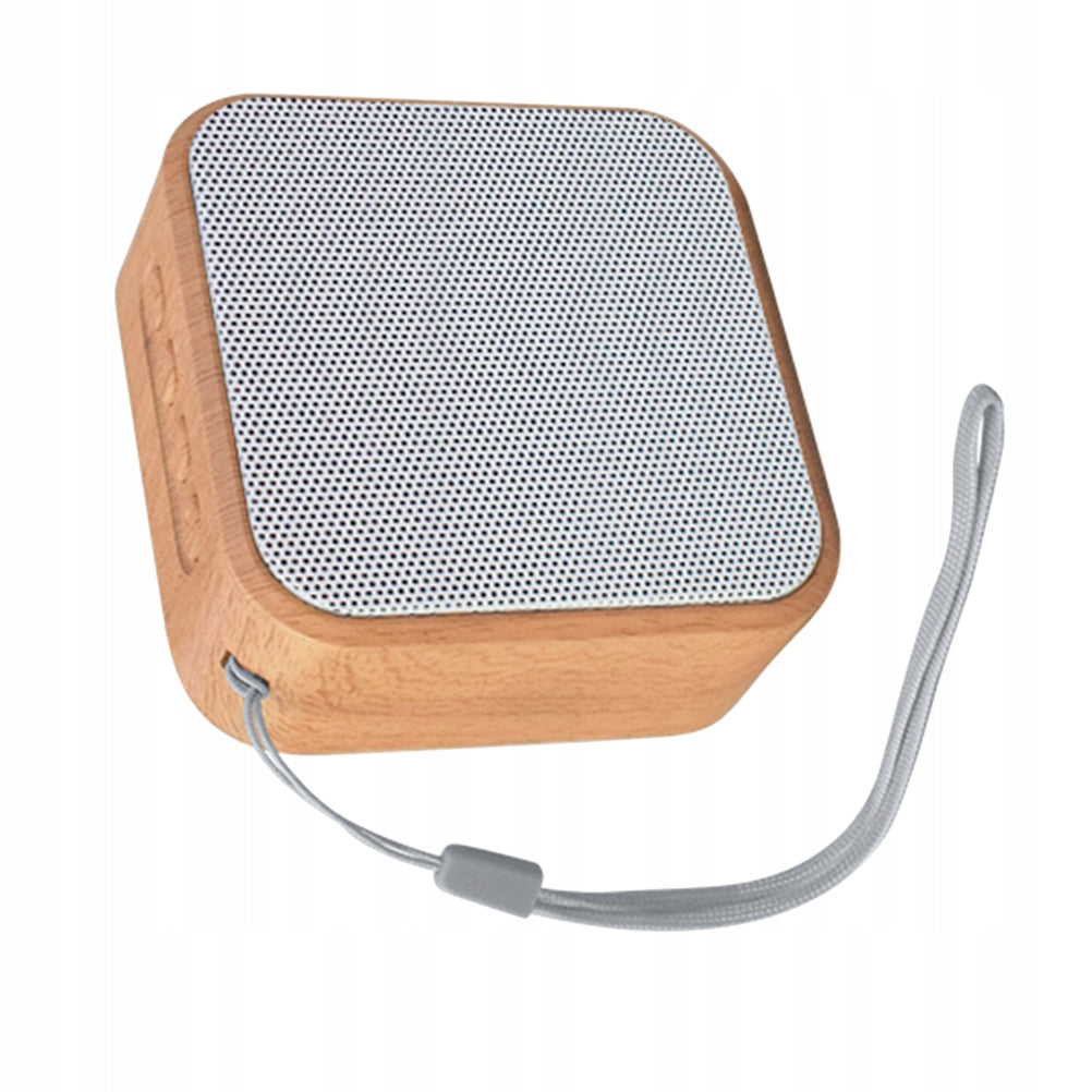 Wood Grain Wireless Mini Speaker with Bass, Fm Radio, USB Sound Box