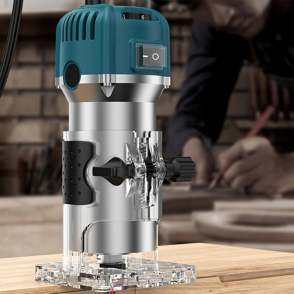 Wood Milling Machine 800w High Precision With Guides And Box 15 Drill Bits Brand Bedee