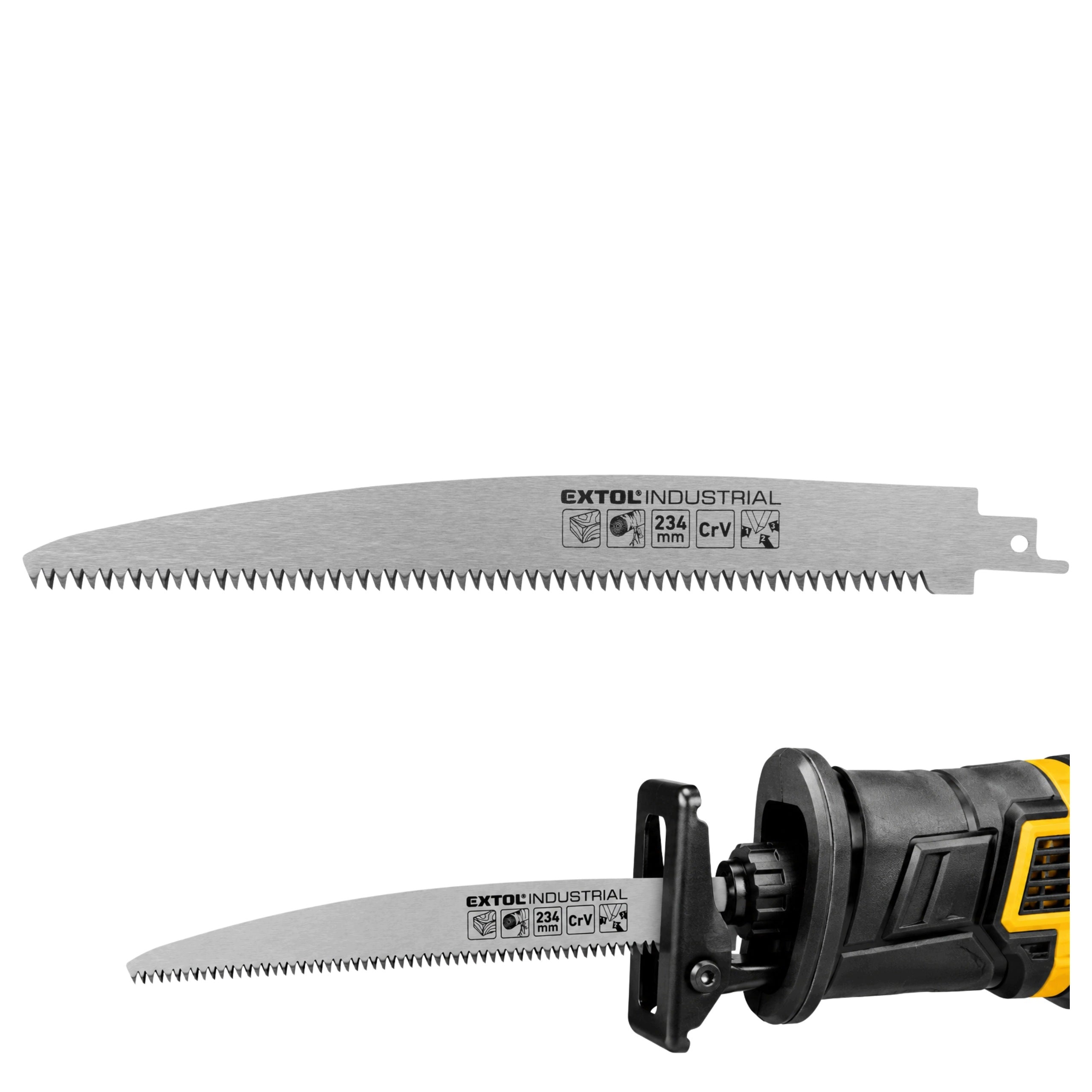 Wood Reciprocating Saw Blade Long 234 mm Crv 8 z/inch Lisi Tail