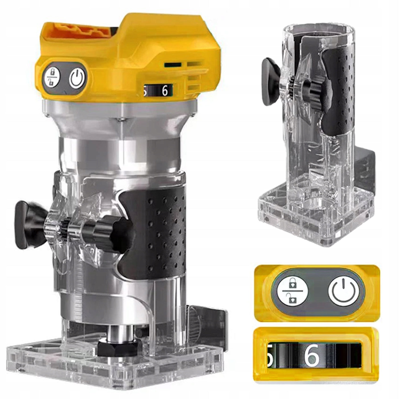Wood Trimmer Brushless Milling Machine 18V Engraving Machine Chiseling Machine 30000 RPM
