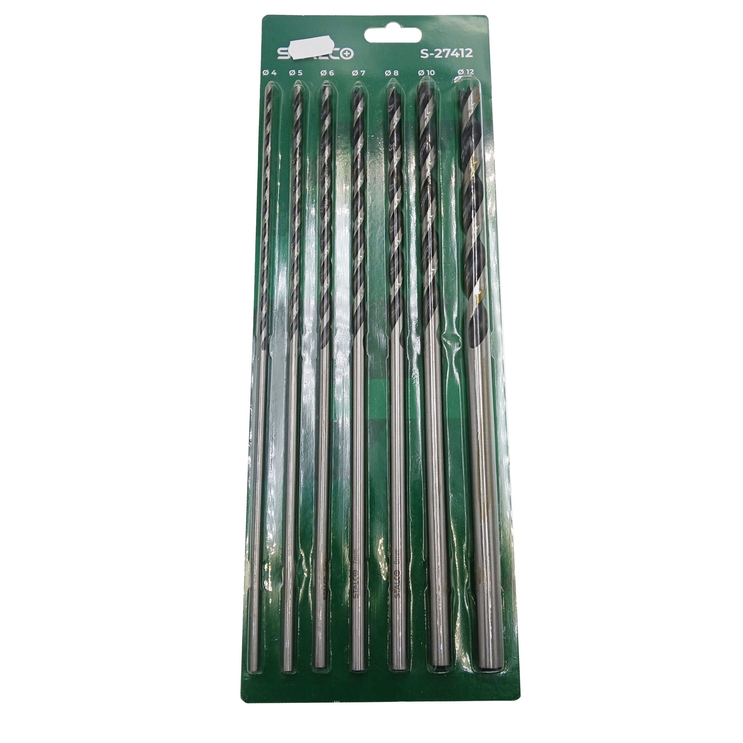 Wood drill bit set 7 pieces 4,0mm - 12,0mm x 300 mm Stalco S-27412 EAN (GTIN) 5907180853295