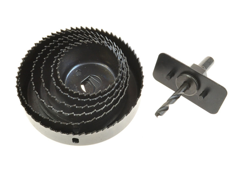 Wood hole saw 51-102 mm adapter with guide drill SET 9 el. Purpose wood drywall