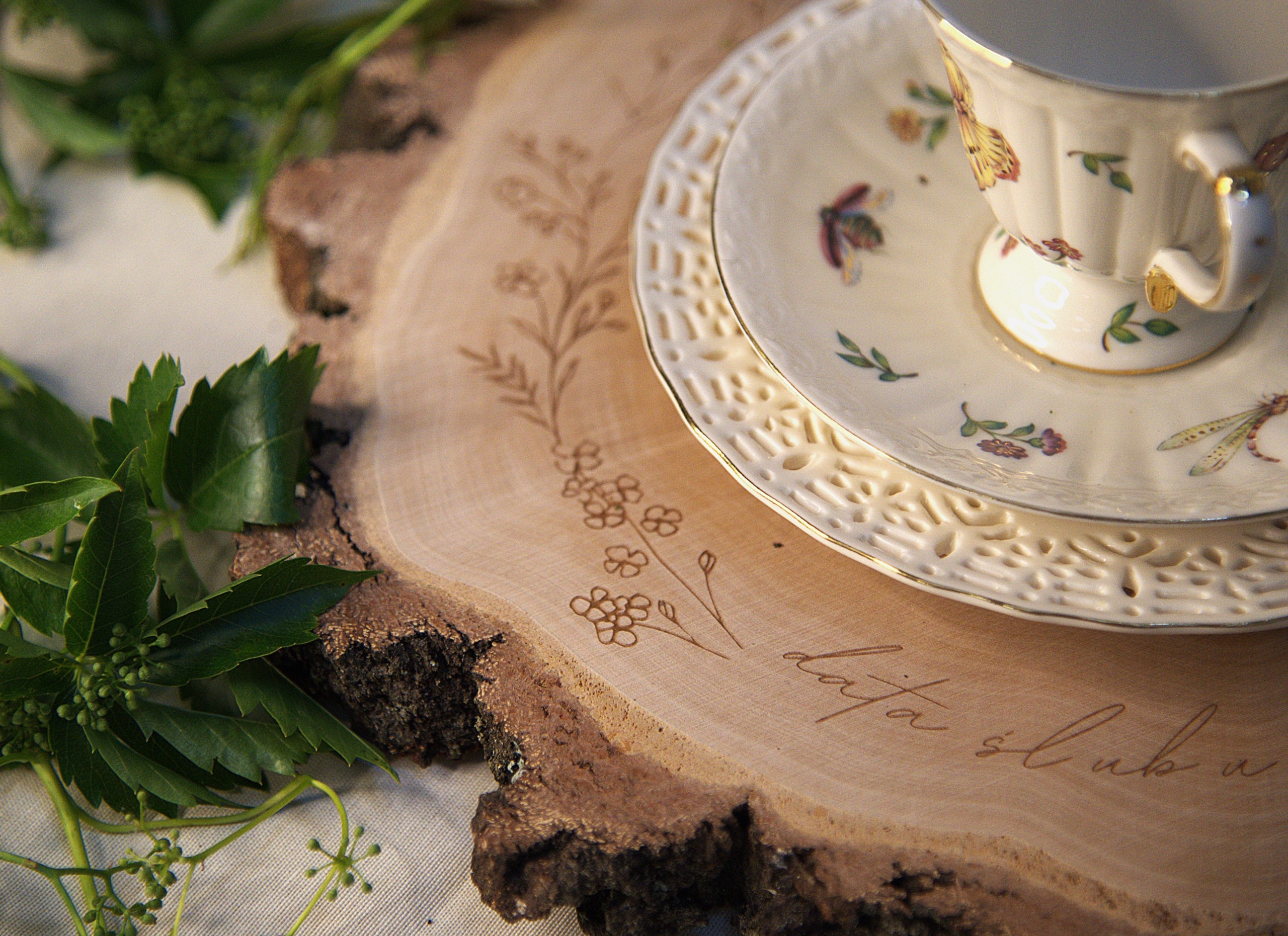 Wood slice for table with engraving WEDDING\OCCASIONS Manufacturer code 5906453721675