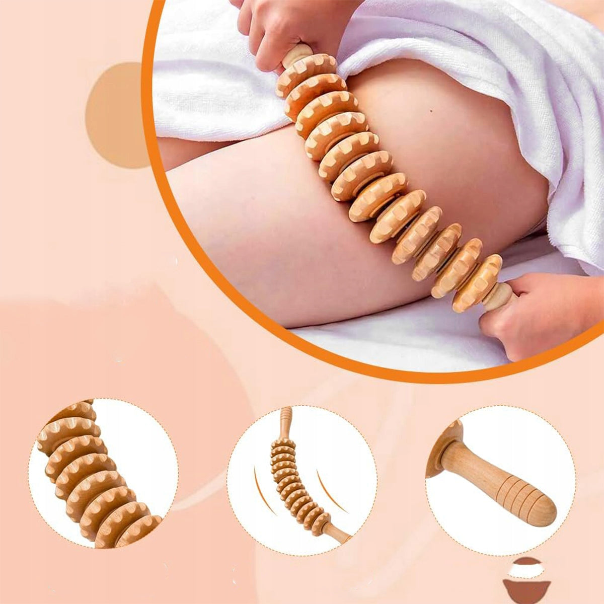 Wooden Anti-Cellulite Massager – Natural Maderotherapy Brand no brand