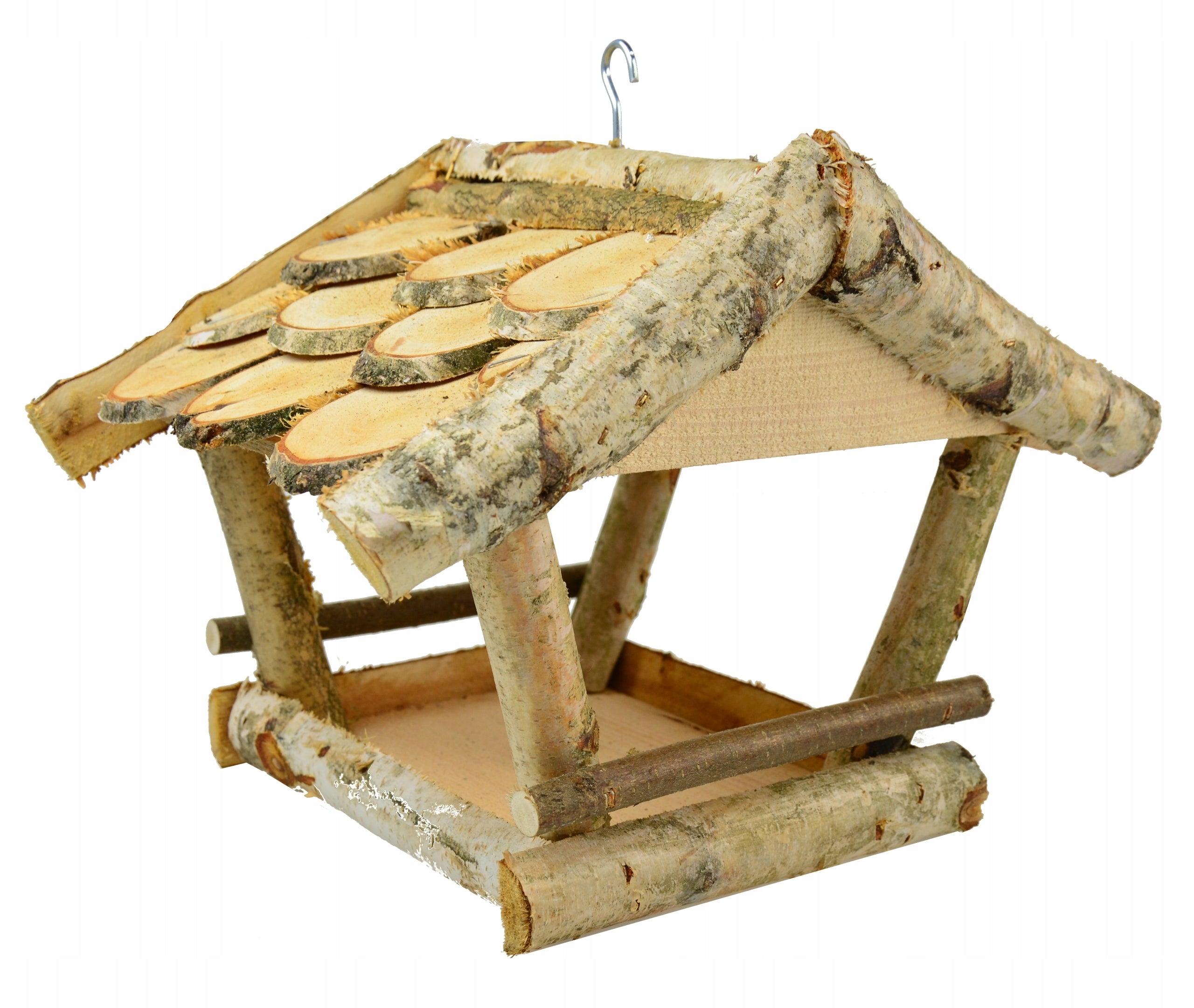 Wooden BIRD FEEDER BIRCH NATURAL