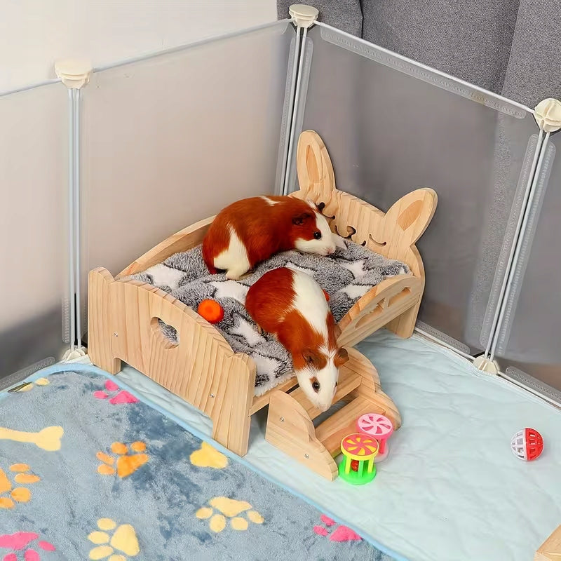 Wooden Bed Rodent Bed with Stairs 18x28x18,5 cm Manufacturer code V-40-1