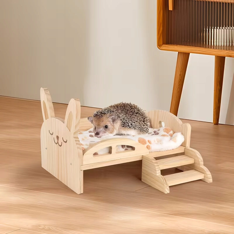 Wooden Bed Rodent Bed with Stairs 18x28x18,5 cm Packaging status original