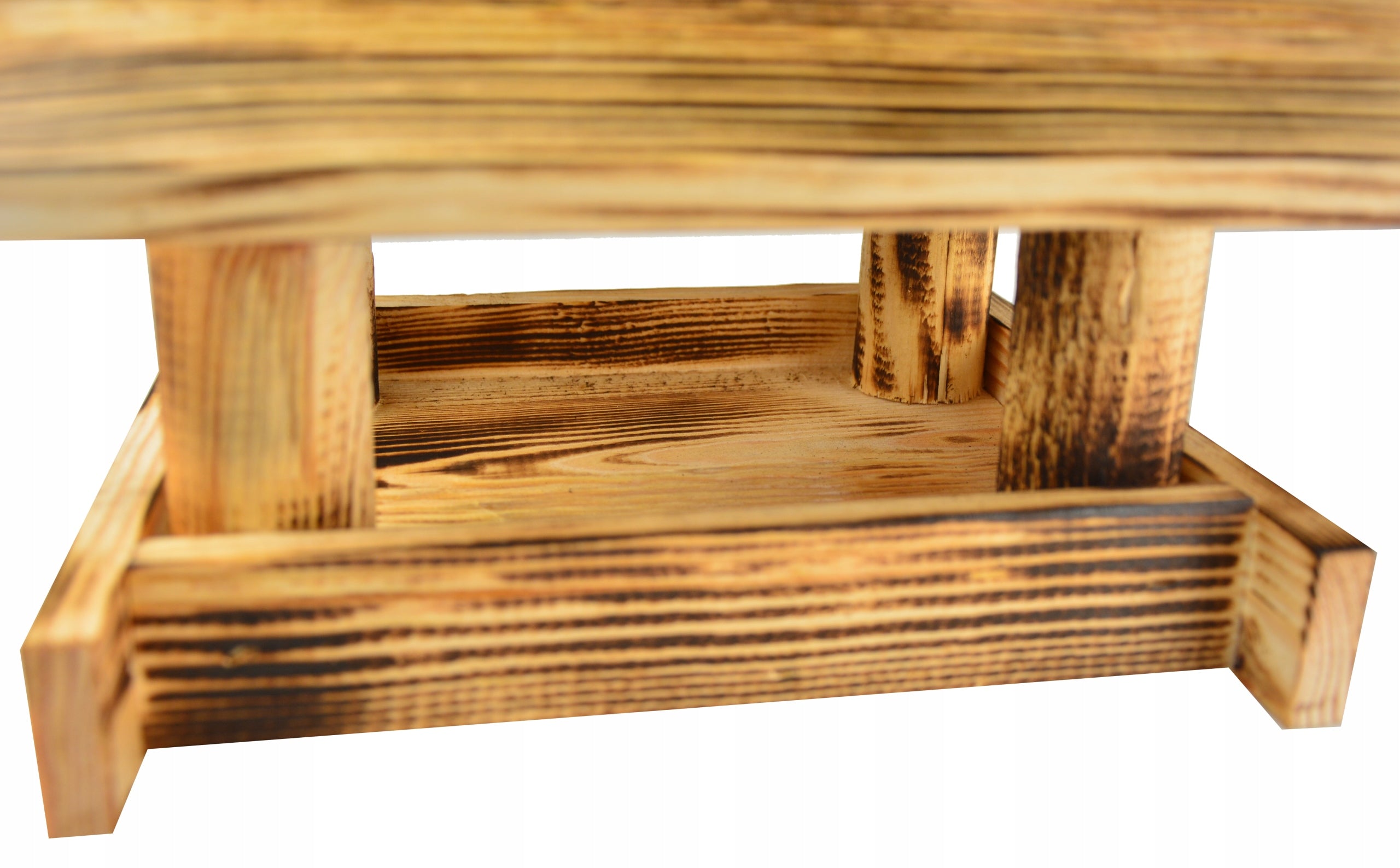 Wooden Bird Feeder SOLID Tanned Product height 20 cm